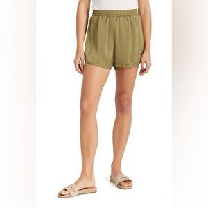 NWT Brixton Flight Runner Satin Short in Military Olive Size S